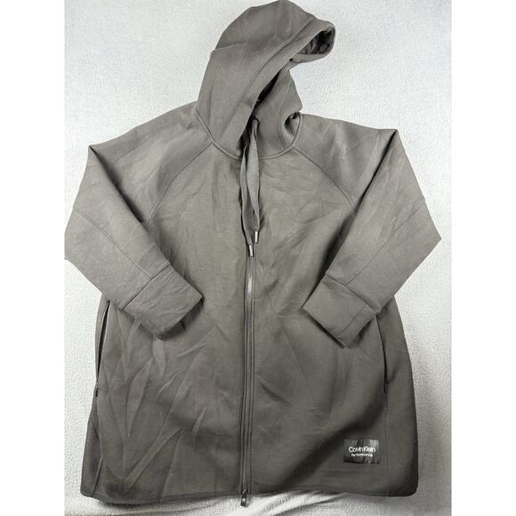 Calvin Klein Performance Jacket Womens 2X Black Hooded Lined Pockets Stretch - Picture 1 of 6